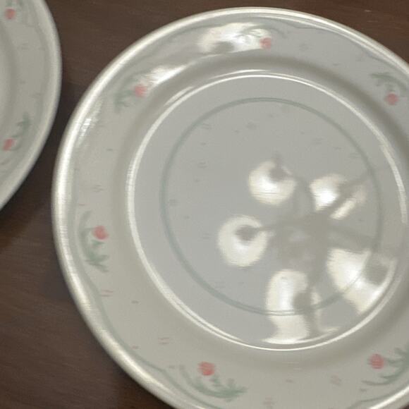 Set of 2 ~ (Corning) Corelle Calico Rose ~ 10.25" Dinner Plates - Picture 3 of 7